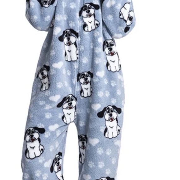 Women's Onesie jumpsuit Pajamas Fuzzy Fleece One Piece Adult Winter Warm Romper - Picture 6 of 9